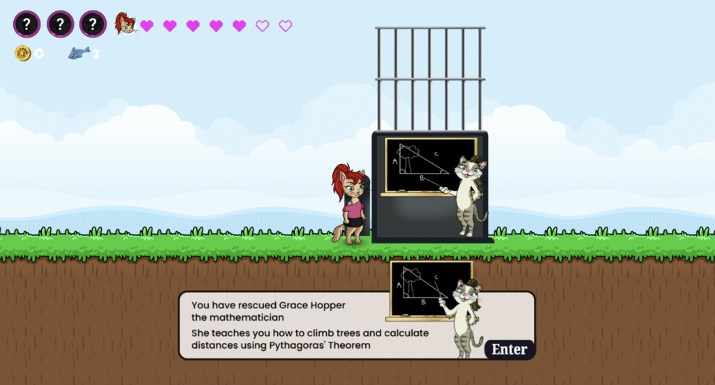 Saving Grace Hopper cat character